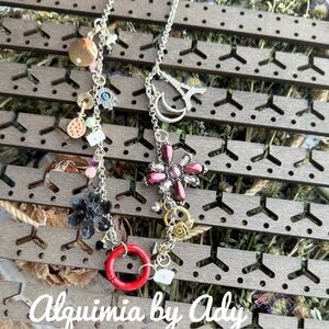 Maximalist charms necklace